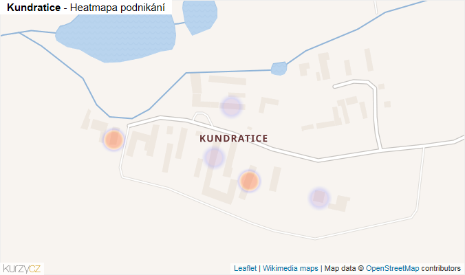 Mapa Kundratice - Firmy v části obce.