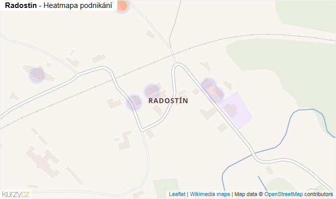 Mapa Radostín - Firmy v části obce.