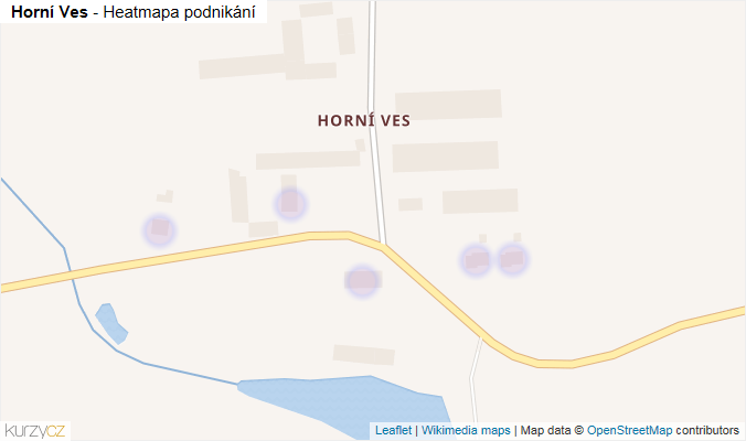 Mapa Horní Ves - Firmy v části obce.
