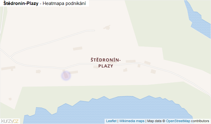 Mapa Štědronín-Plazy - Firmy v části obce.