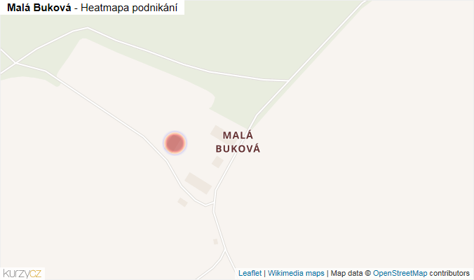 Mapa Malá Buková - Firmy v části obce.