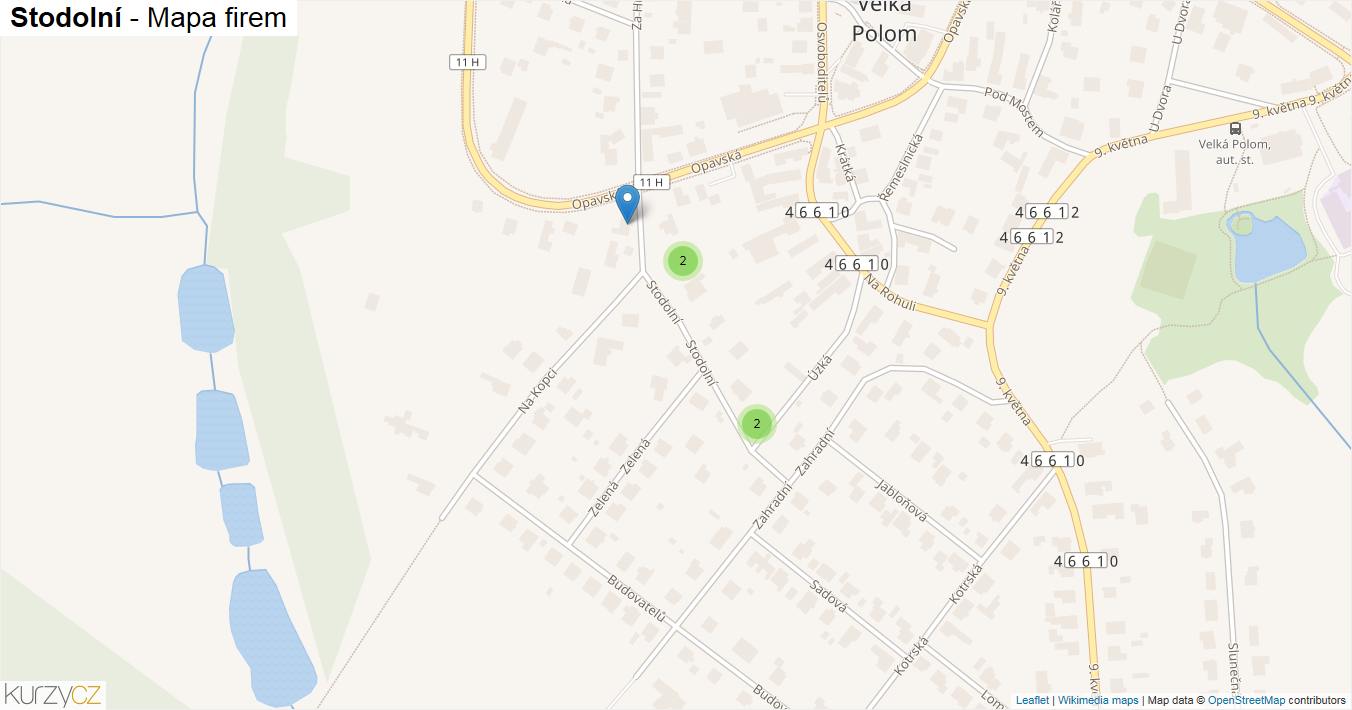 Stodolní - mapa firem