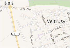 Příčná v obci Veltrusy - mapa ulice