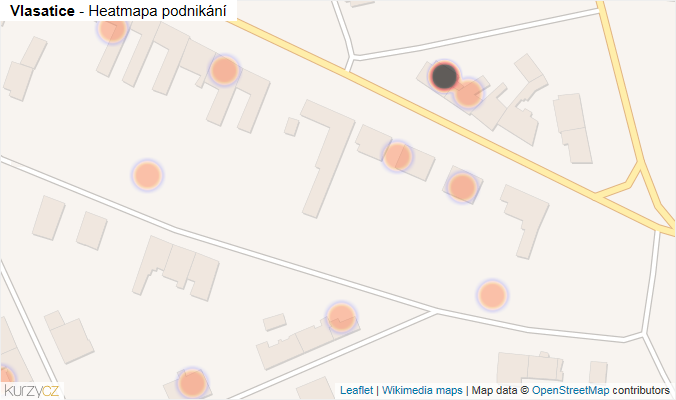 Mapa Vlasatice - Firmy v obci.
