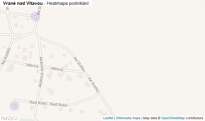 Mapa Vrané nad Vltavou - Firmy v obci.