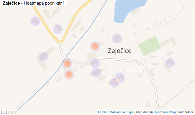 Mapa Zaječice - Firmy v části obce.