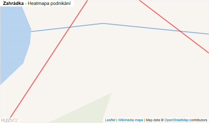Mapa Zahrádka - Firmy v obci.