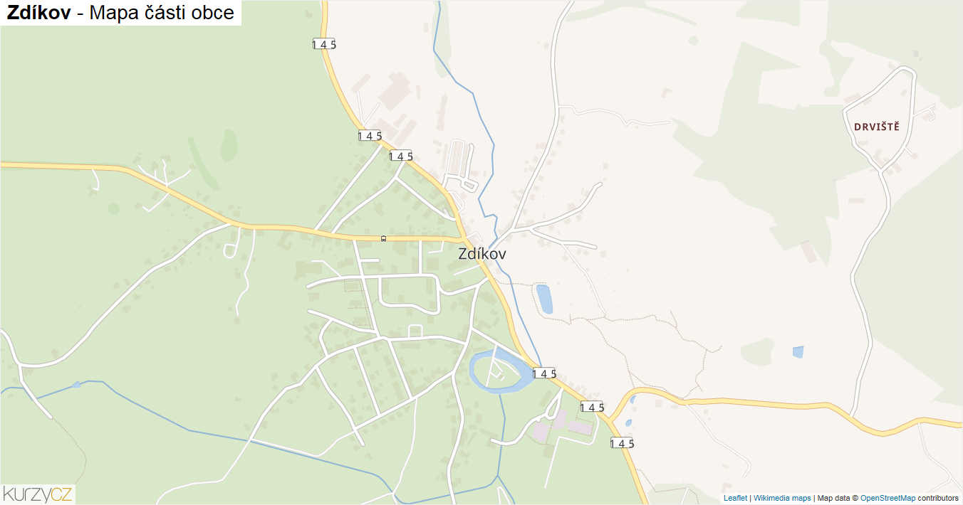 Zdíkov - mapa části obce