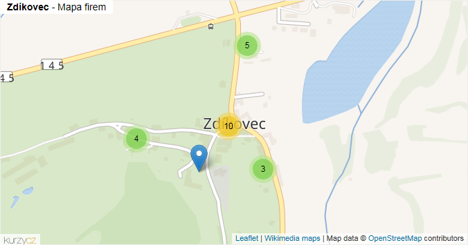 Mapa Zdíkovec - Firmy v části obce.