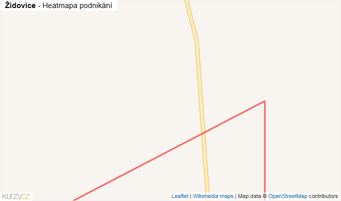 Mapa Židovice - Firmy v obci.