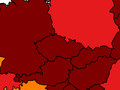 Německo na semaforu tmavě červené