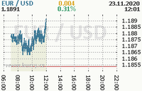 Online graf kurzu usd/eur