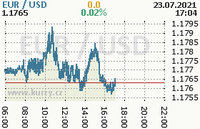 Online graf kurzu usd/eur