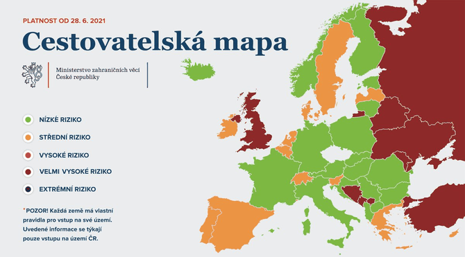 Cestovatelská mapa od 28. 6.